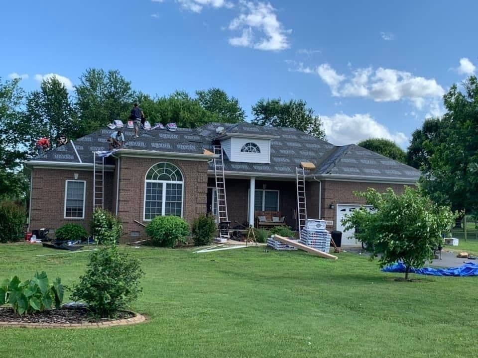 Completed residential roof
