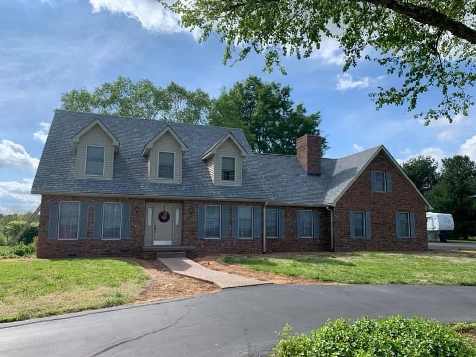 Home with new architectural shingles